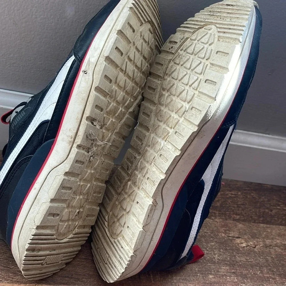 Mens PUMA R78 TREK BLACK-WHITE-NAVY size 9.5 - Picture 5 of 8